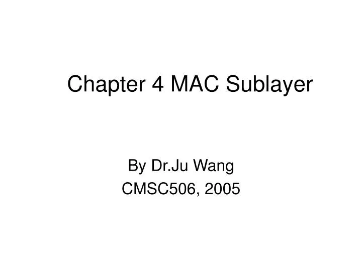 chapter 4 mac sublayer