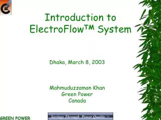 Introduction to ElectroFlow TM System