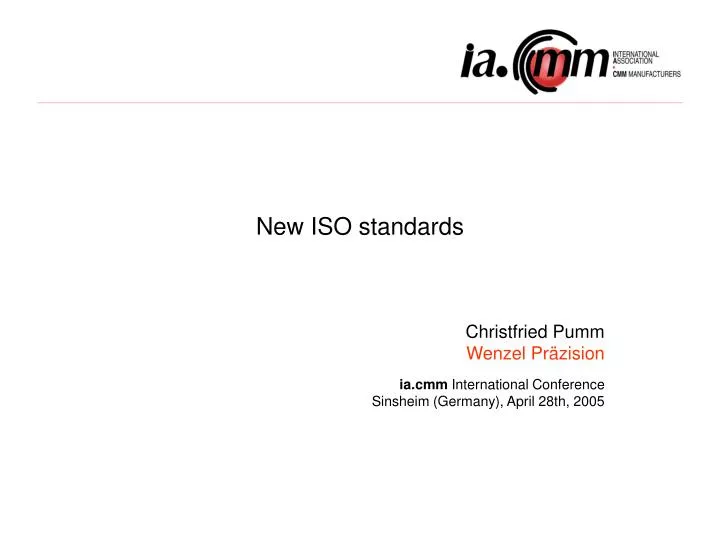new iso standards