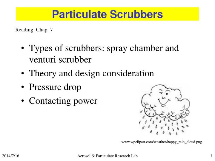 particulate scrubbers