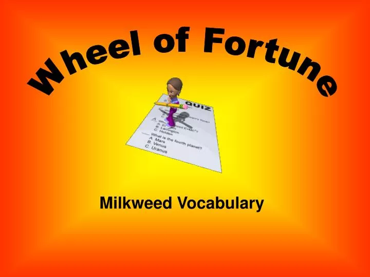 milkweed vocabulary