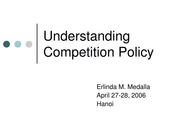 understanding competition policy