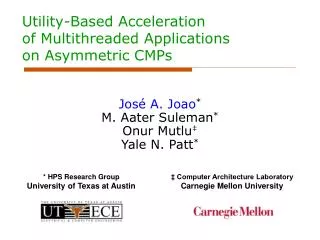 Utility-Based Acceleration of Multithreaded Applications on Asymmetric CMPs