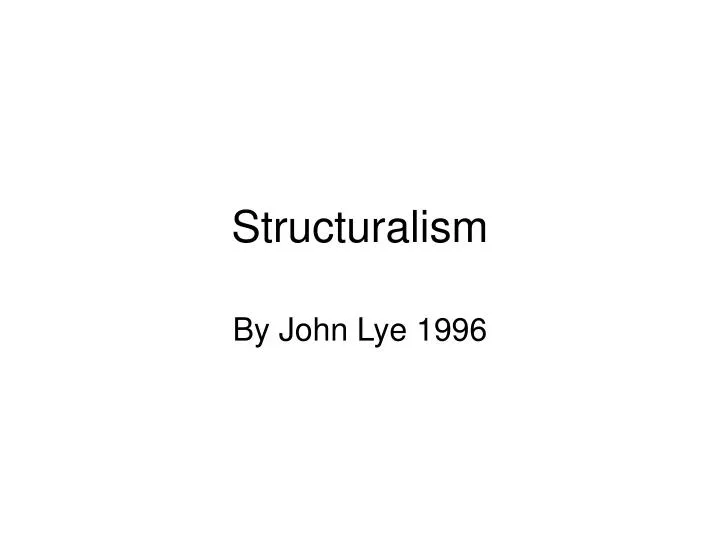 structuralism