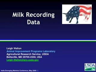 Milk Recording Data