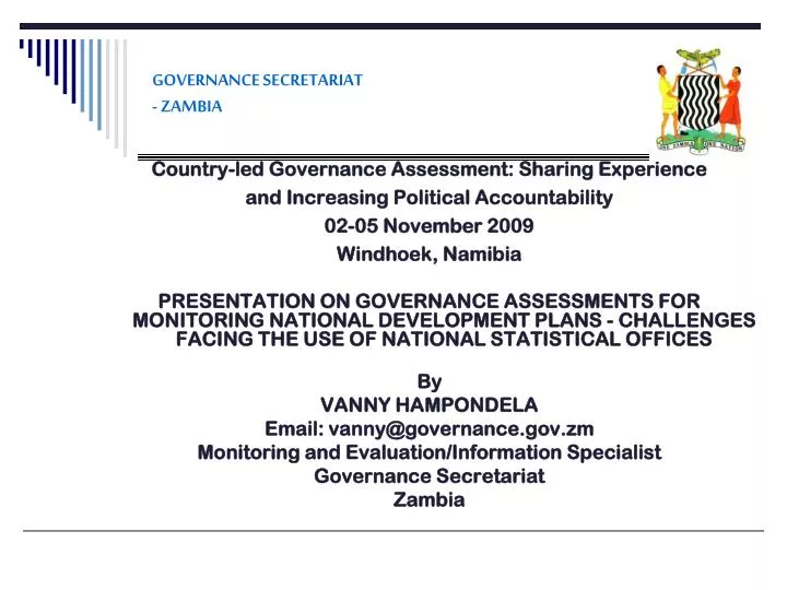 governance secretariat zambia