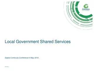 Local Government Shared Services