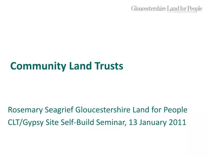 community land trusts