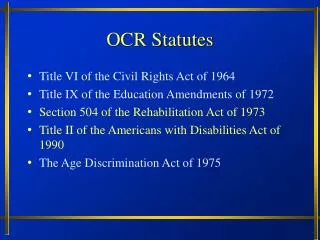 OCR Statutes