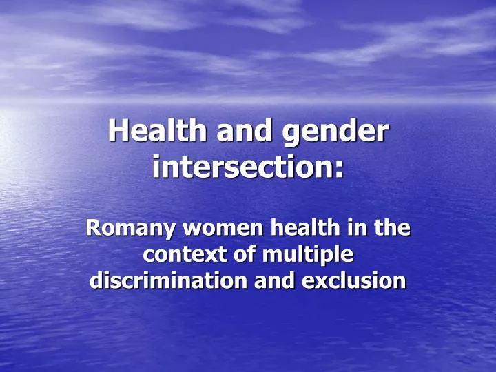 health and gender intersection