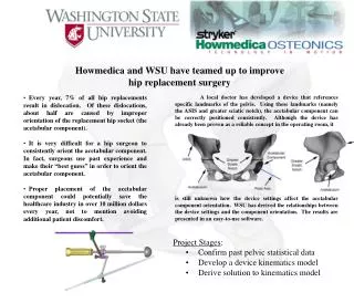 Howmedica and WSU have teamed up to improve hip replacement surgery
