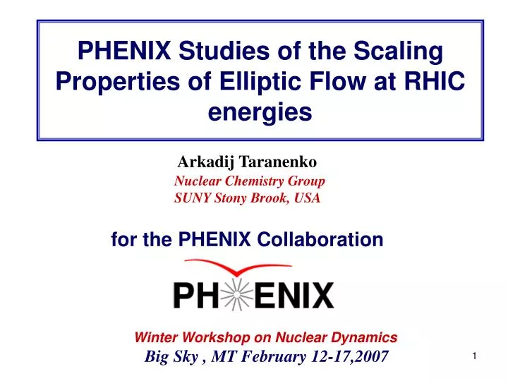 phenix studies of the scaling properties of elliptic flow at rhic energies