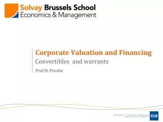 Corporate Valuation and Financing