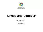 Divide and Conquer - slide 1