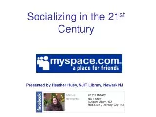 Presented by Heather Huey, NJIT Library, Newark NJ