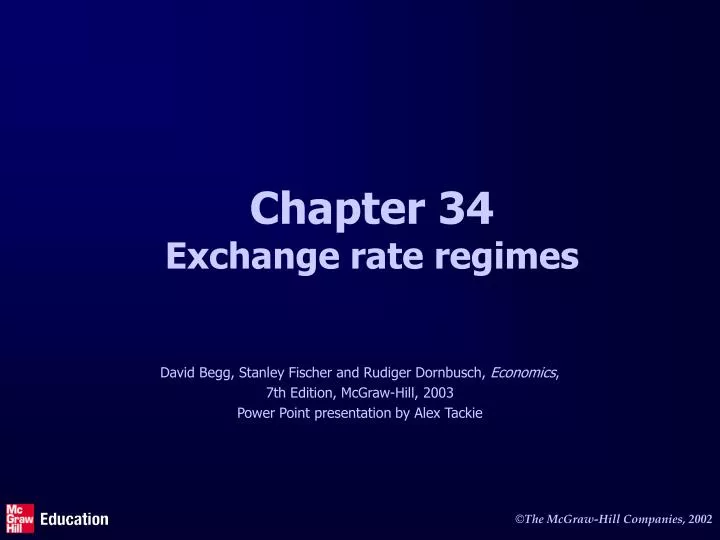 chapter 34 exchange rate regimes
