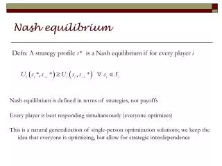 Nash equilibrium