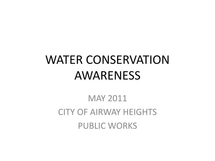 water conservation awareness