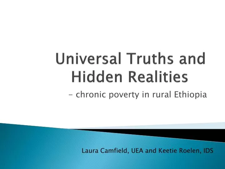 universal truths and hidden realities