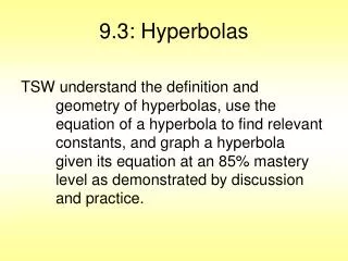 9.3: Hyperbolas