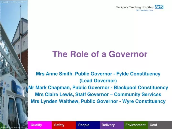 the role of a governor