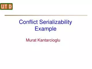 Conflict Serializability Example