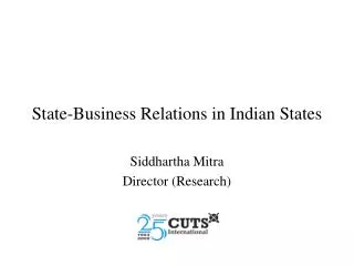 State-Business Relations in Indian States