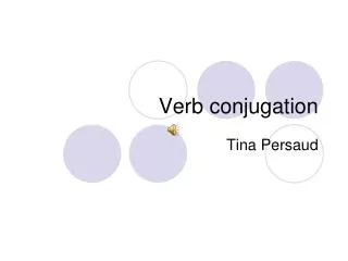 verb conjugation