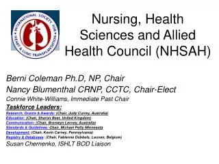 Nursing, Health Sciences and Allied Health Council (NHSAH)