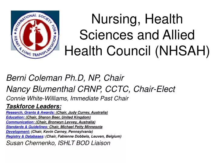 nursing health sciences and allied health council nhsah