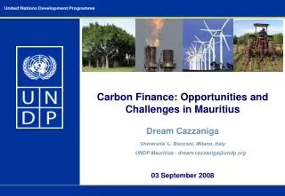 Carbon Finance: Opportunities and Challenges in Mauritius Dream Cazzaniga