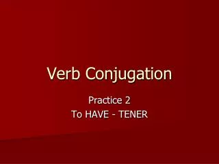 verb conjugation