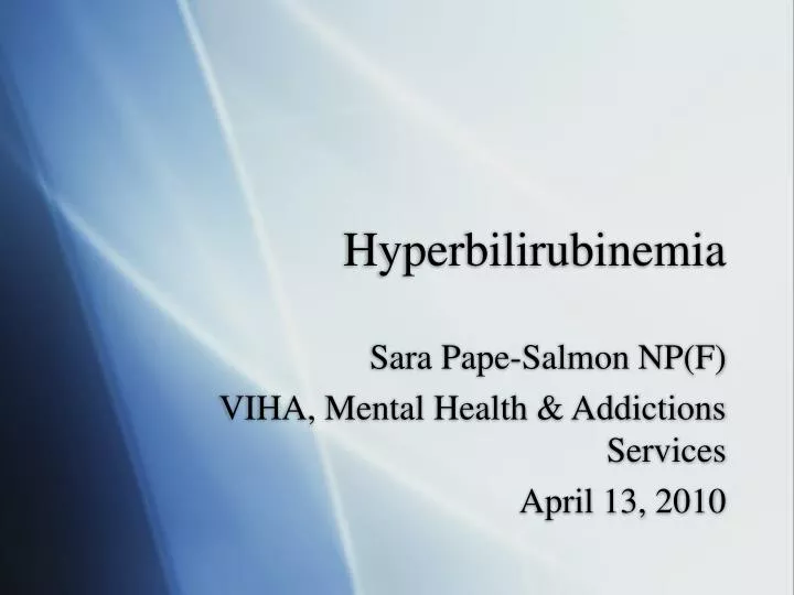 hyperbilirubinemia