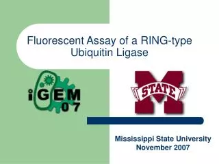 Fluorescent Assay of a RING-type Ubiquitin Ligase