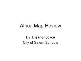 Africa Map Review