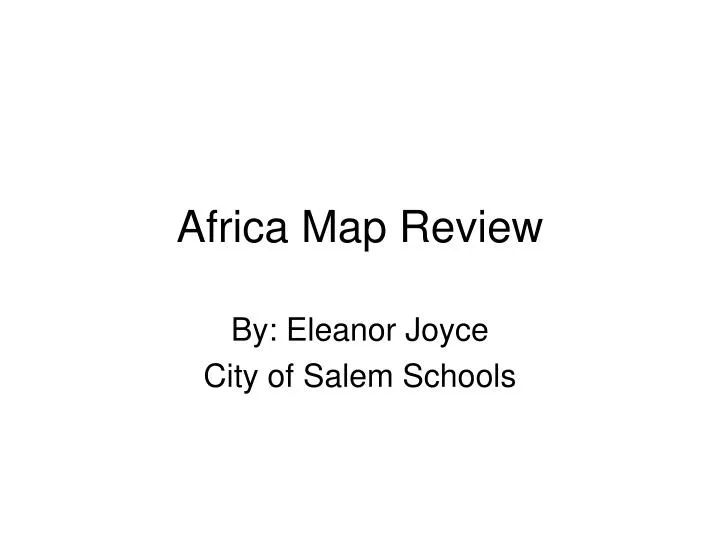 africa map review