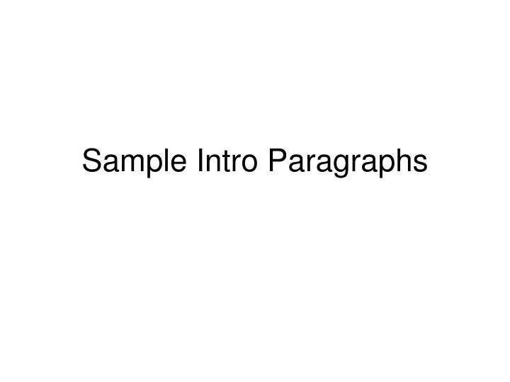 sample intro paragraphs