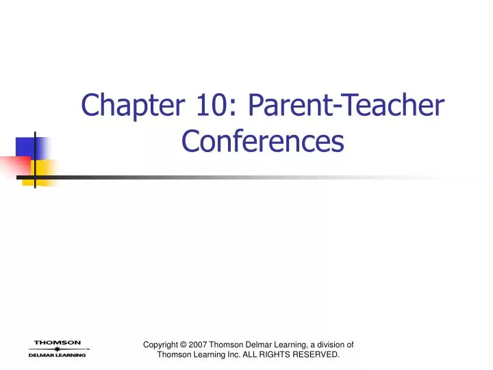 chapter 10 parent teacher conferences