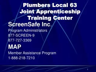 Plumbers Local 63 Joint Apprenticeship Training Center