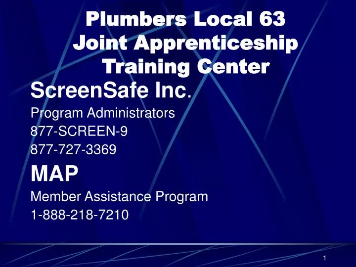 plumbers local 63 joint apprenticeship training center
