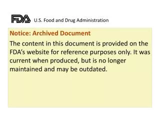 U.S. Food and Drug Administration