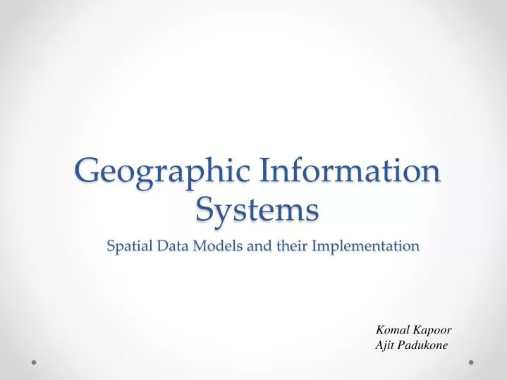 geographic information systems