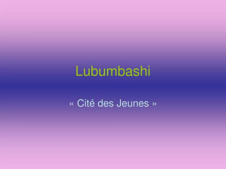 lubumbashi