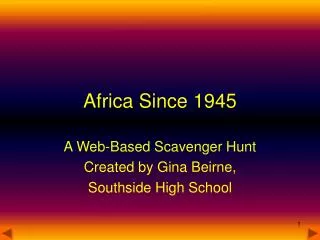 Africa Since 1945