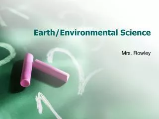 Earth/Environmental Science