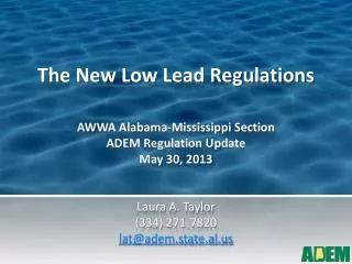 The New Low Lead Regulations