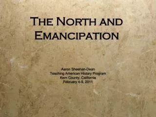 The North and Emancipation