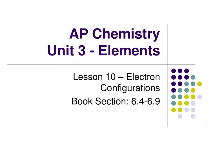 ap chemistry unit 3 elements