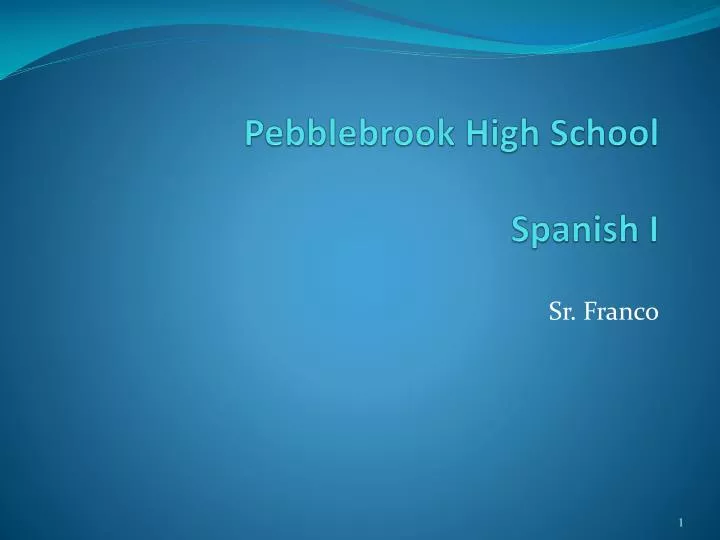 pebblebrook high school spanish i