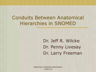 Conduits Between Anatomical Hierarchies in SNOMED